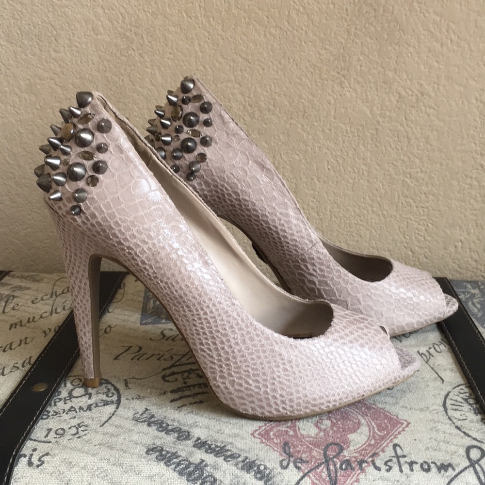 Vera Wang Peep-Toe Heels